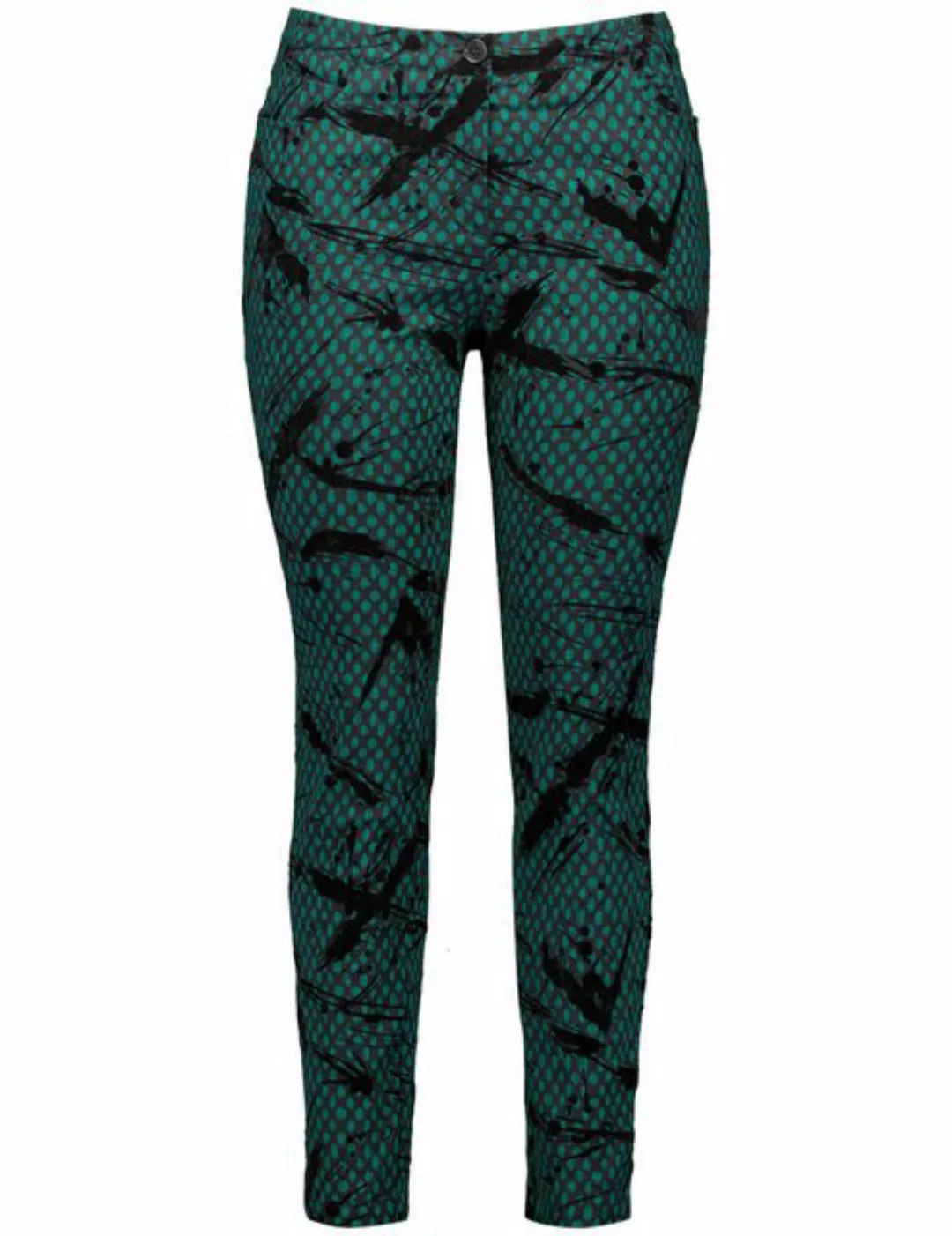 Samoon 5-Pocket-Hose Jacquard-Hose mit Flockprint Betty günstig online kaufen