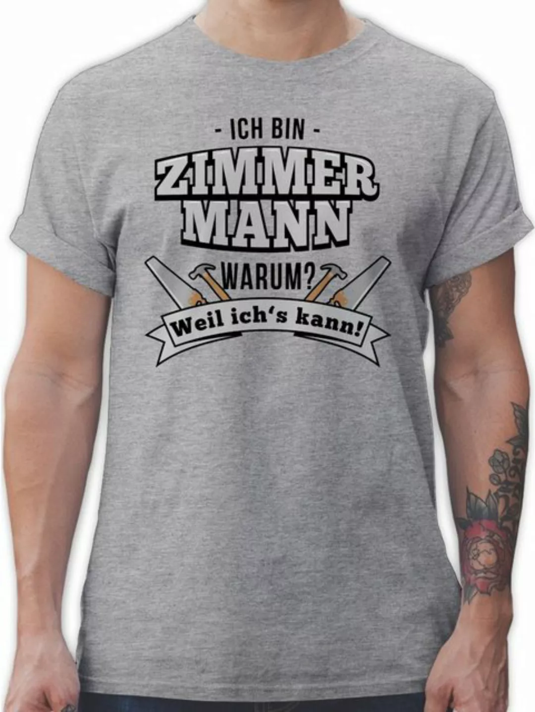 Shirtracer T-Shirt Ich bin Zimmermann Handwerker Geschenke günstig online kaufen