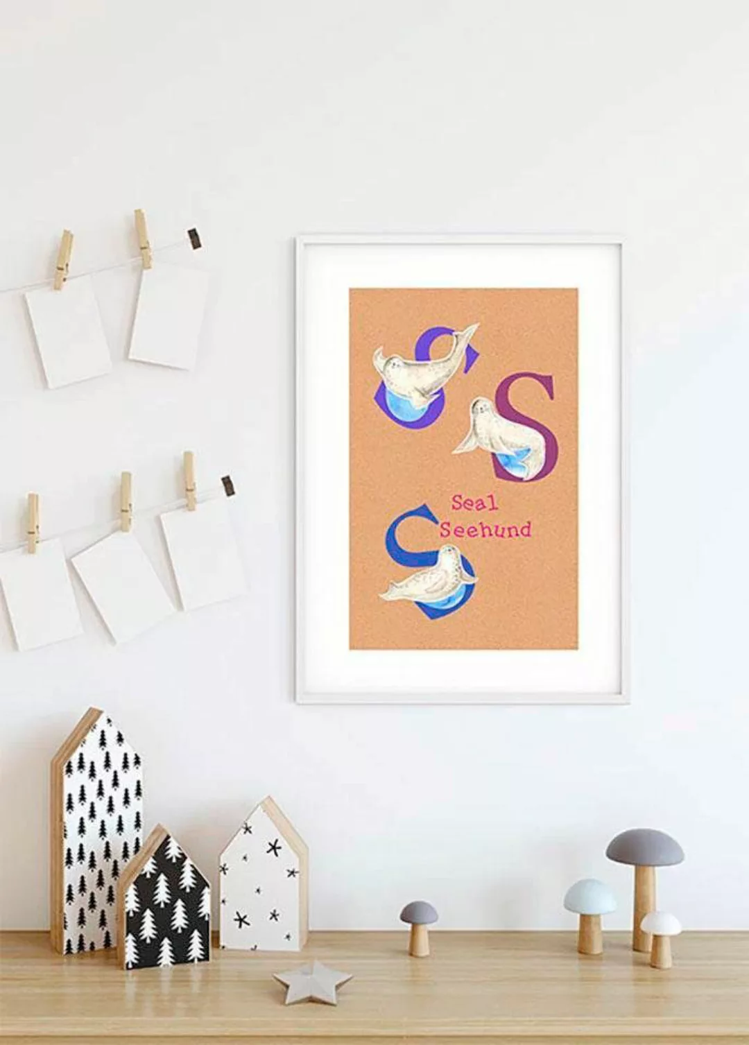 Komar Poster "ABC Animal S", Buchstaben, (1 St.), Kinderzimmer, Schlafzimme günstig online kaufen