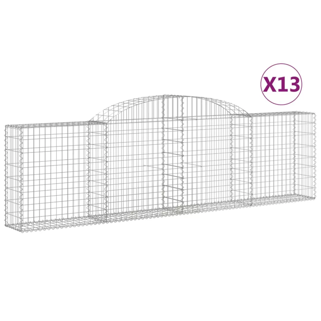 Vidaxl Gabionen Mit Hochbogen 13 Stk. 300x30x80/100cm Verzinktes Eisen günstig online kaufen