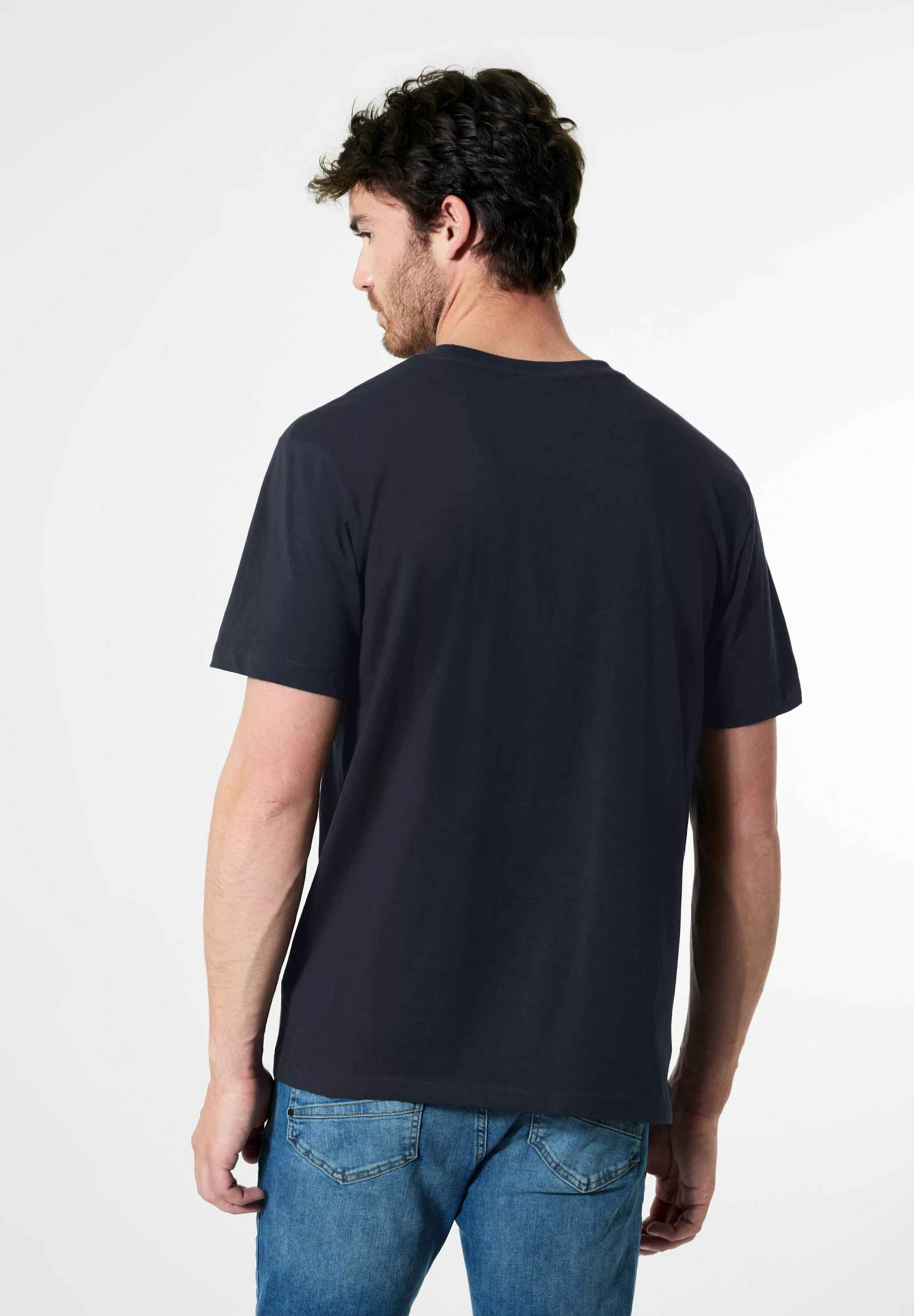 STREET ONE MEN T-Shirt, aus Jersey in Unifarbe günstig online kaufen