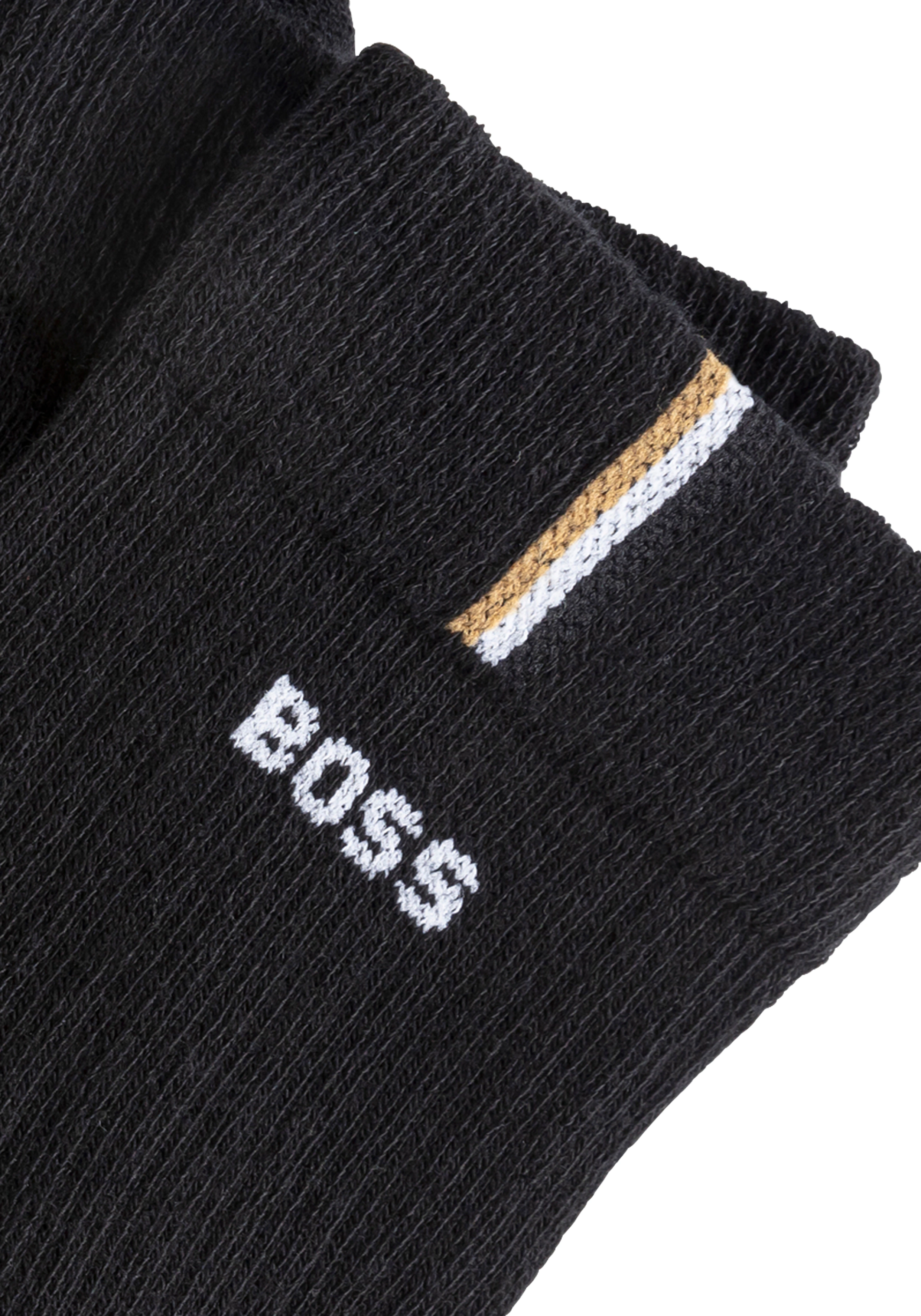 BOSS Freizeitsocken "3P QS Rib Design", (Packung, 3 Paar), mit BOSS Logo günstig online kaufen