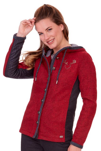 Spieth & Wensky Outdoorjacke Walkjacke Damen - SABINE - rot/schwarz günstig online kaufen