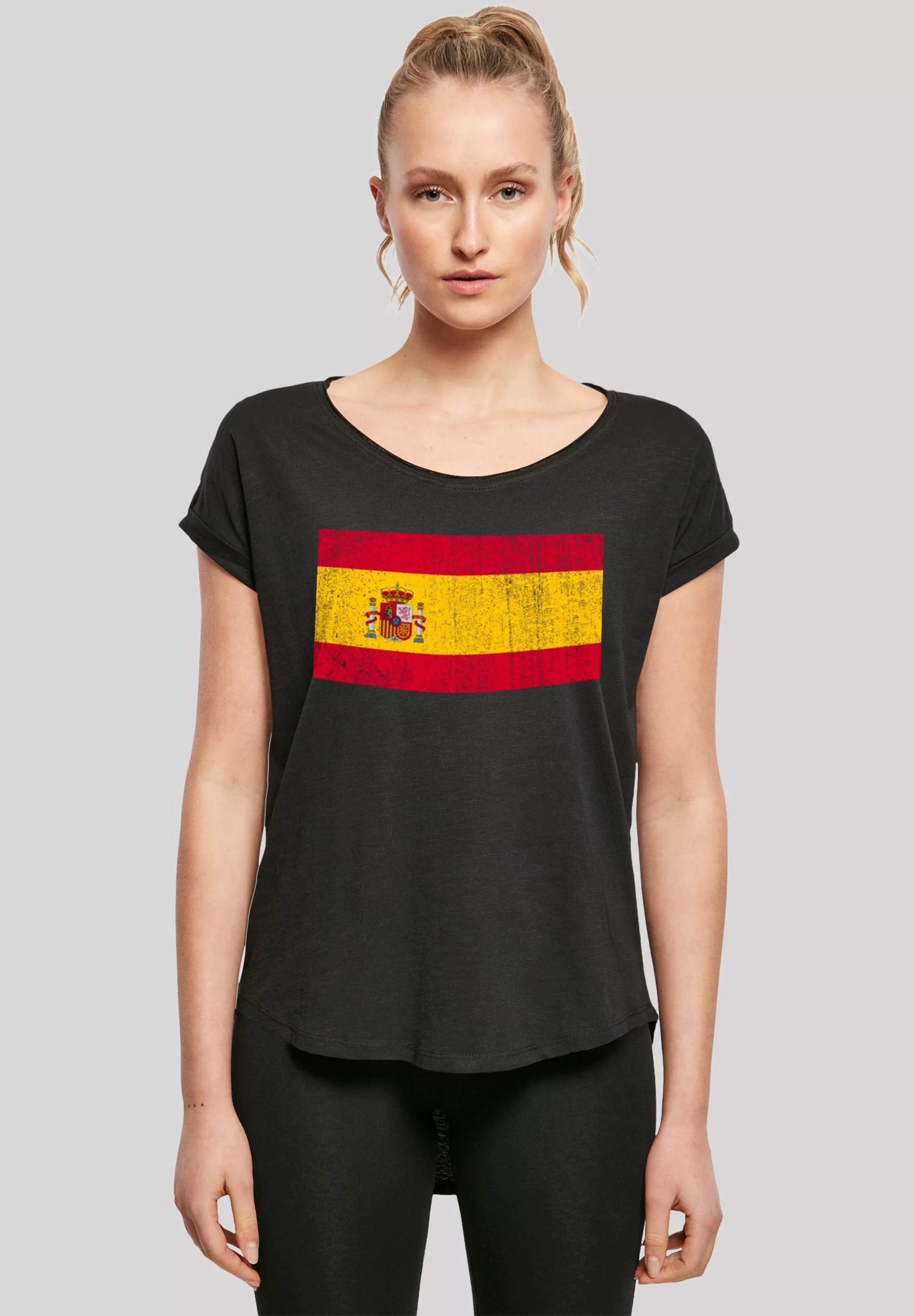 F4NT4STIC T-Shirt "Spain Spanien Flagge distressed", Print günstig online kaufen