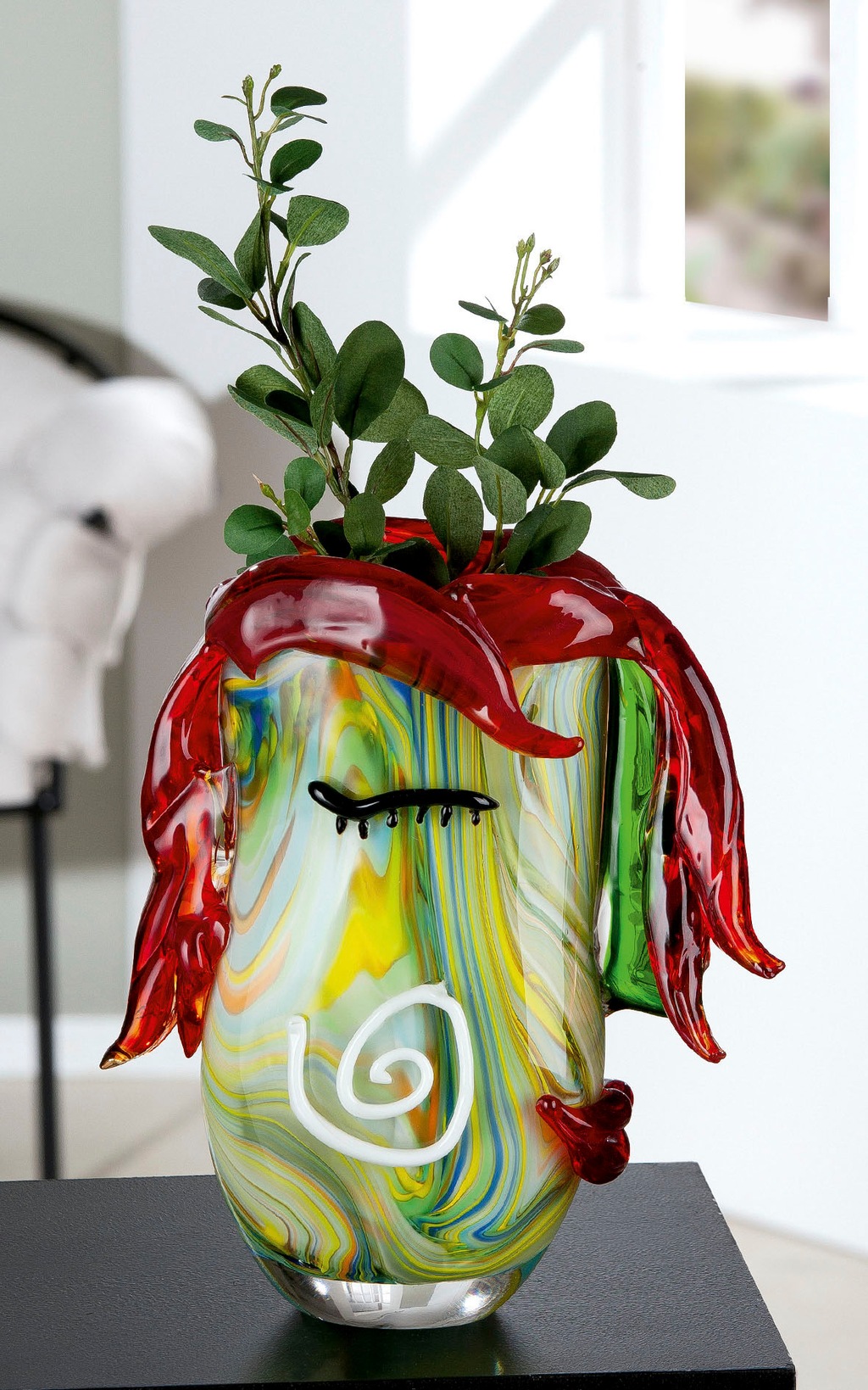 Casablanca by Gilde Tischvase "Curly", (1 St.), dekorative Vase aus Glas, B günstig online kaufen