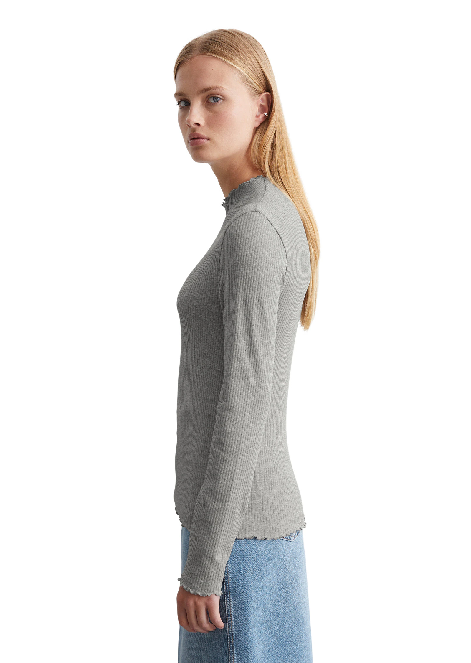 Marc OPolo DENIM Langarmshirt "aus Organic Cotton-Stretch-Jersey" günstig online kaufen