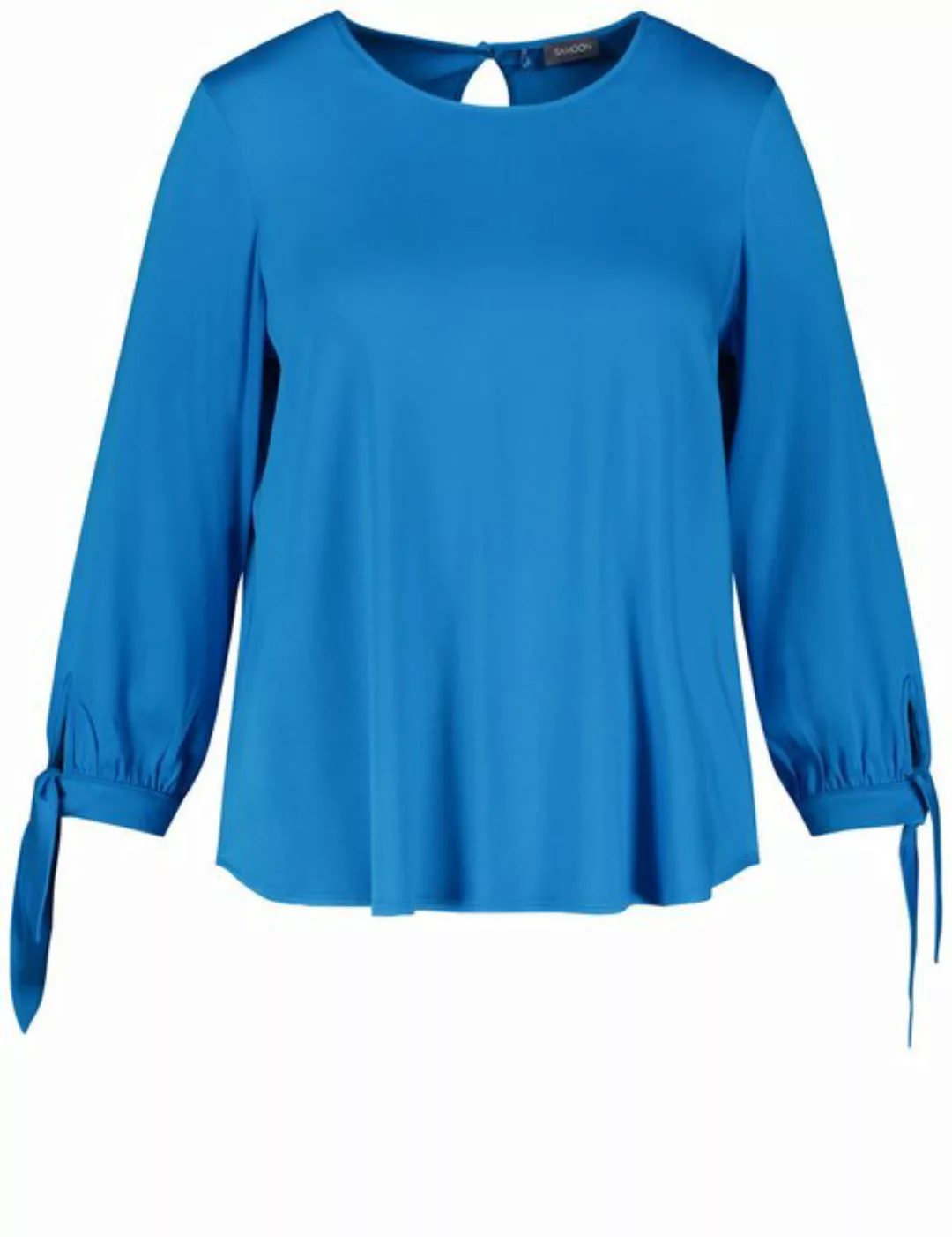 Samoon Klassische Bluse Blusenshirt mit Knoten-Details am Arm günstig online kaufen