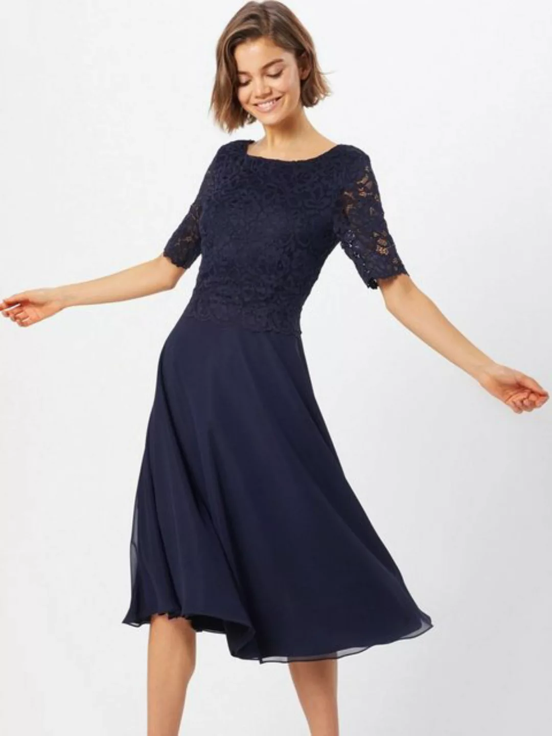 Vera Mont Cocktailkleid (1-tlg) Spitze, Weiteres Detail, Volant, Falten, Dr günstig online kaufen