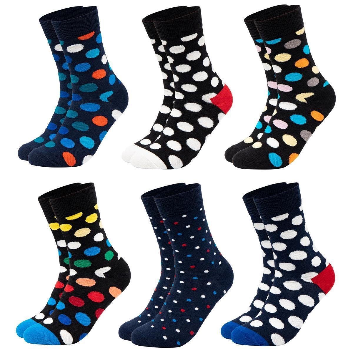 OCCULTO Basicsocken Herren Bunte Socken 6er günstig online kaufen