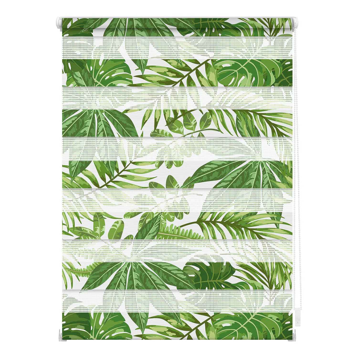 Doppelrollo Duo Blätter grün B/L: ca. 80x150 cm günstig online kaufen