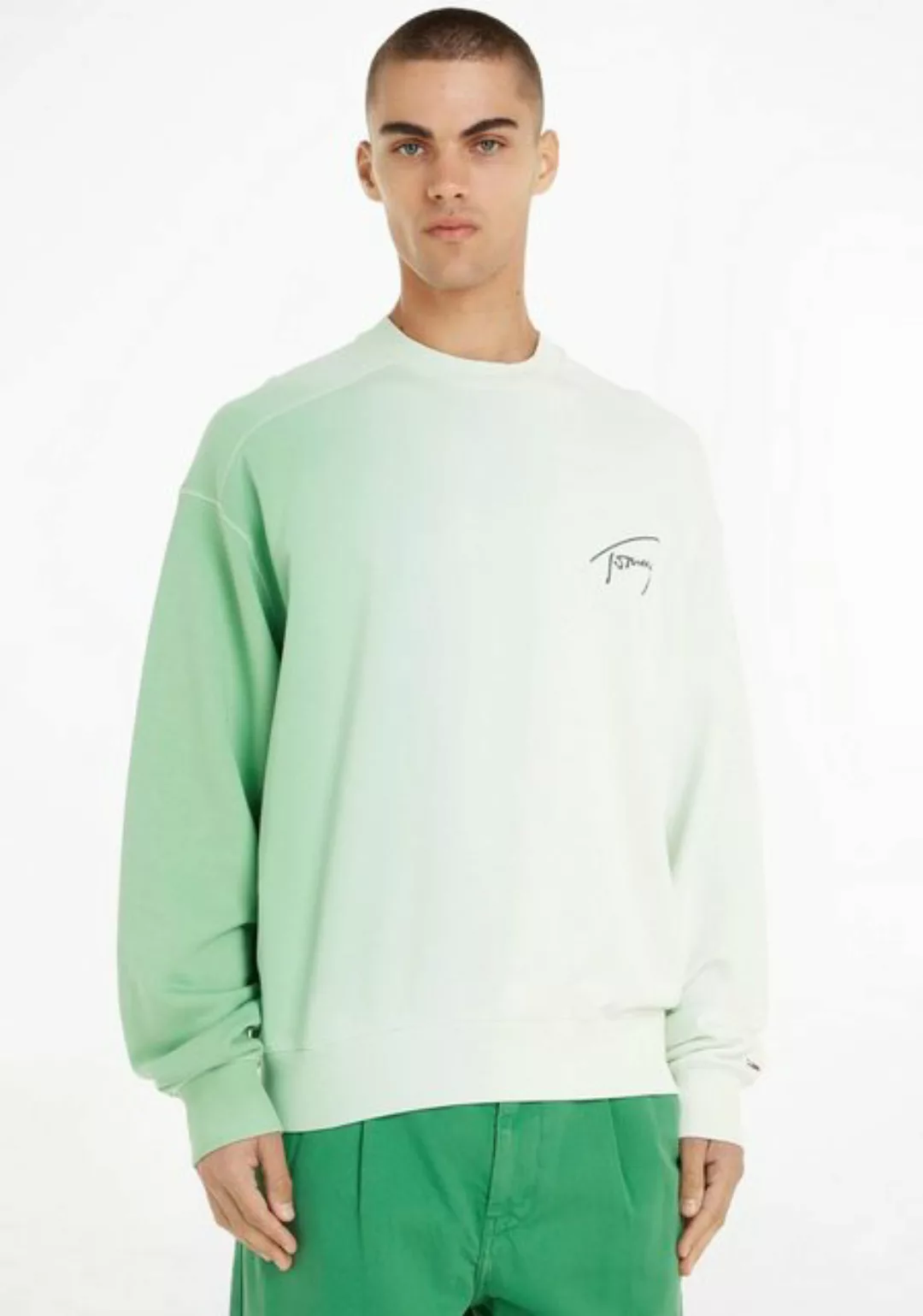 Tommy Jeans Sweatshirt TJM BOXY DIP DYE SIGNATURE CREW in Dip Dye Optik günstig online kaufen