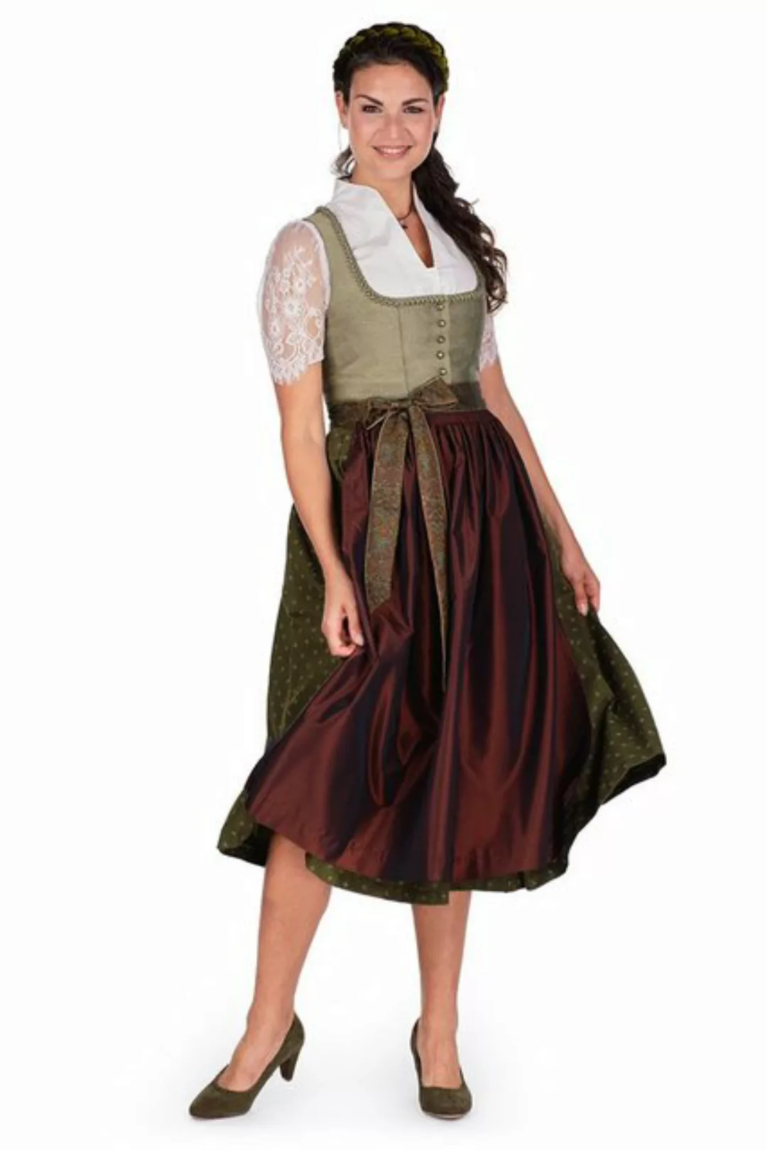 Hammerschmid Dirndl Dirndl lang 2tlg. - PILLERSEE - helloliv/oliv/rost günstig online kaufen