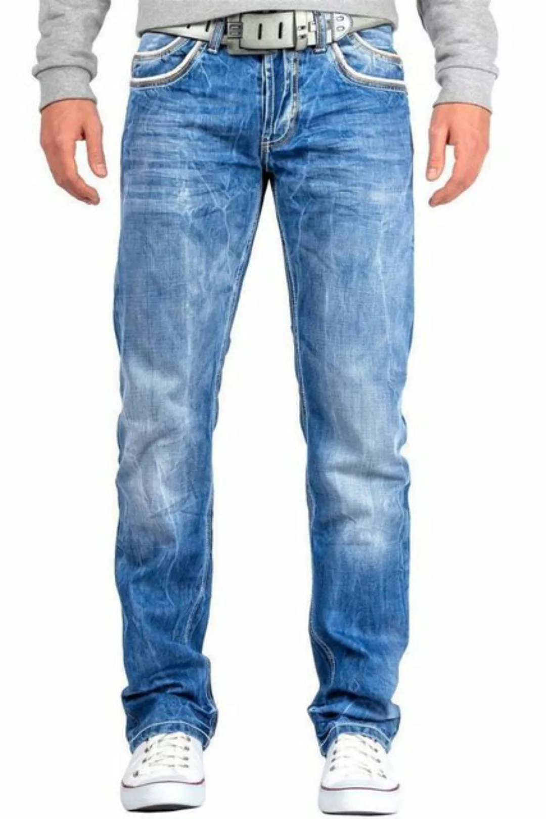 Cipo & Baxx Regular-fit-Jeans Hose BA-C0595 W38/L30 (1-tlg) Stonewashed Eff günstig online kaufen