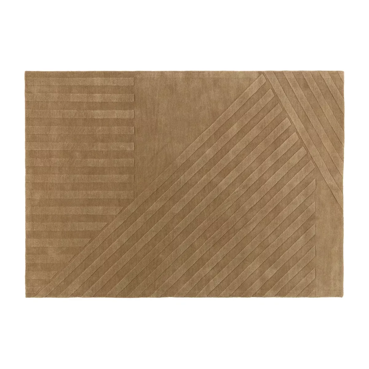 Levels Wollteppich stripes beige 200 x 300cm günstig online kaufen
