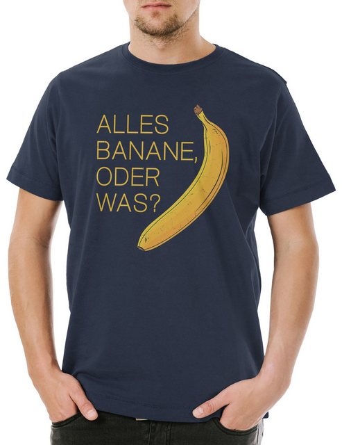 Urban Backwoods Print-Shirt Alles Banane Oder Was Herren T-Shirt Obst Vitam günstig online kaufen