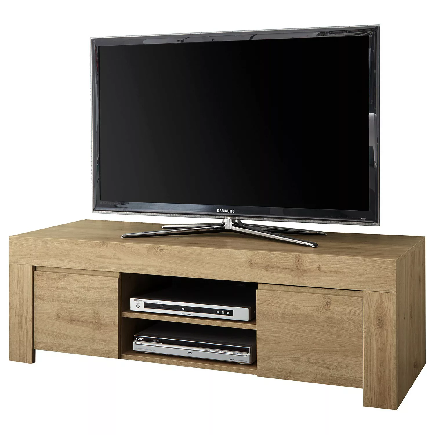 home24 LC Spa TV-Lowboard Firenze Eiche Dekor Spanplatte 138x44x42 cm (BxHx günstig online kaufen