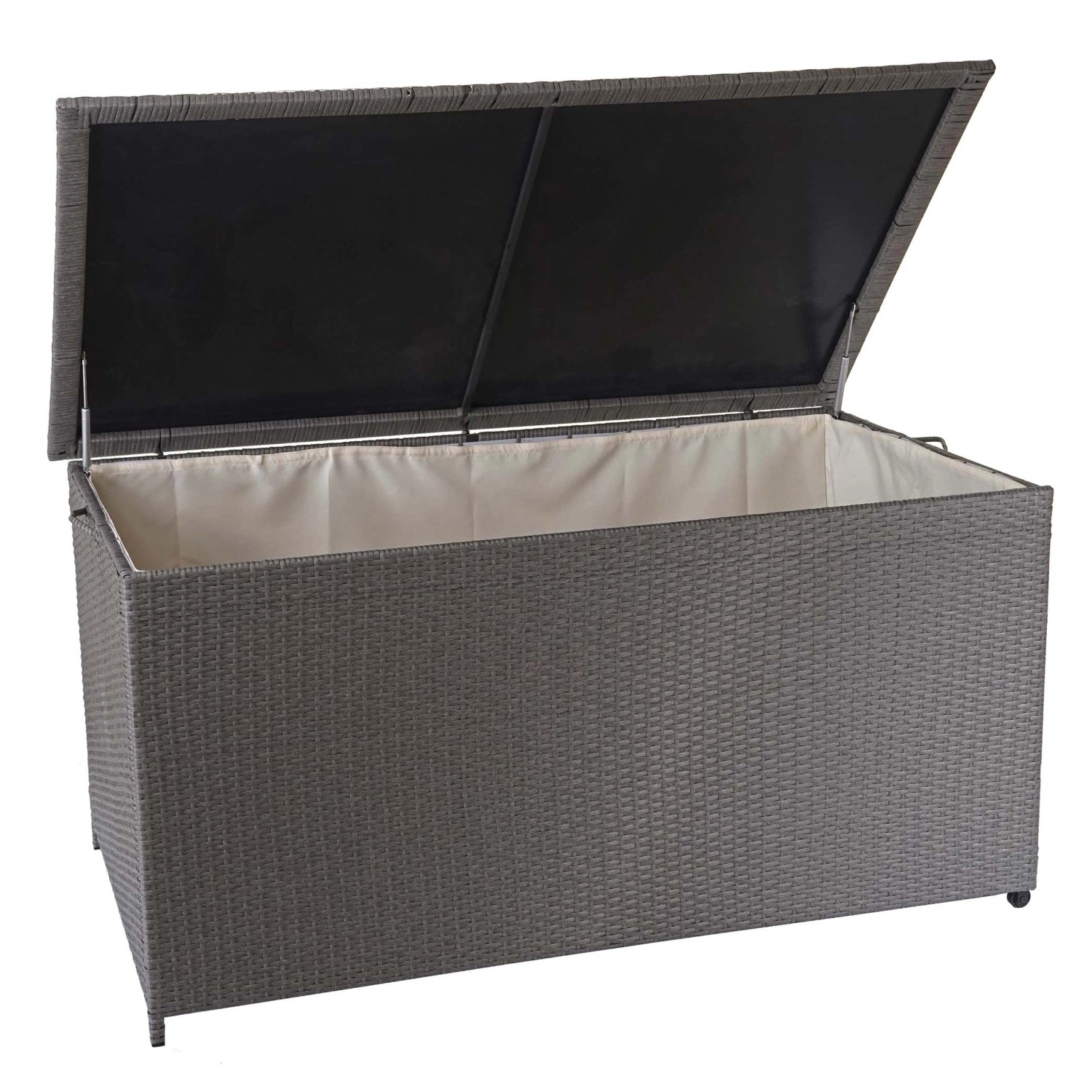 MCW Poly-Rattan Kissenbox D88 950l Premium Grau 80x160x94cm 950l günstig online kaufen