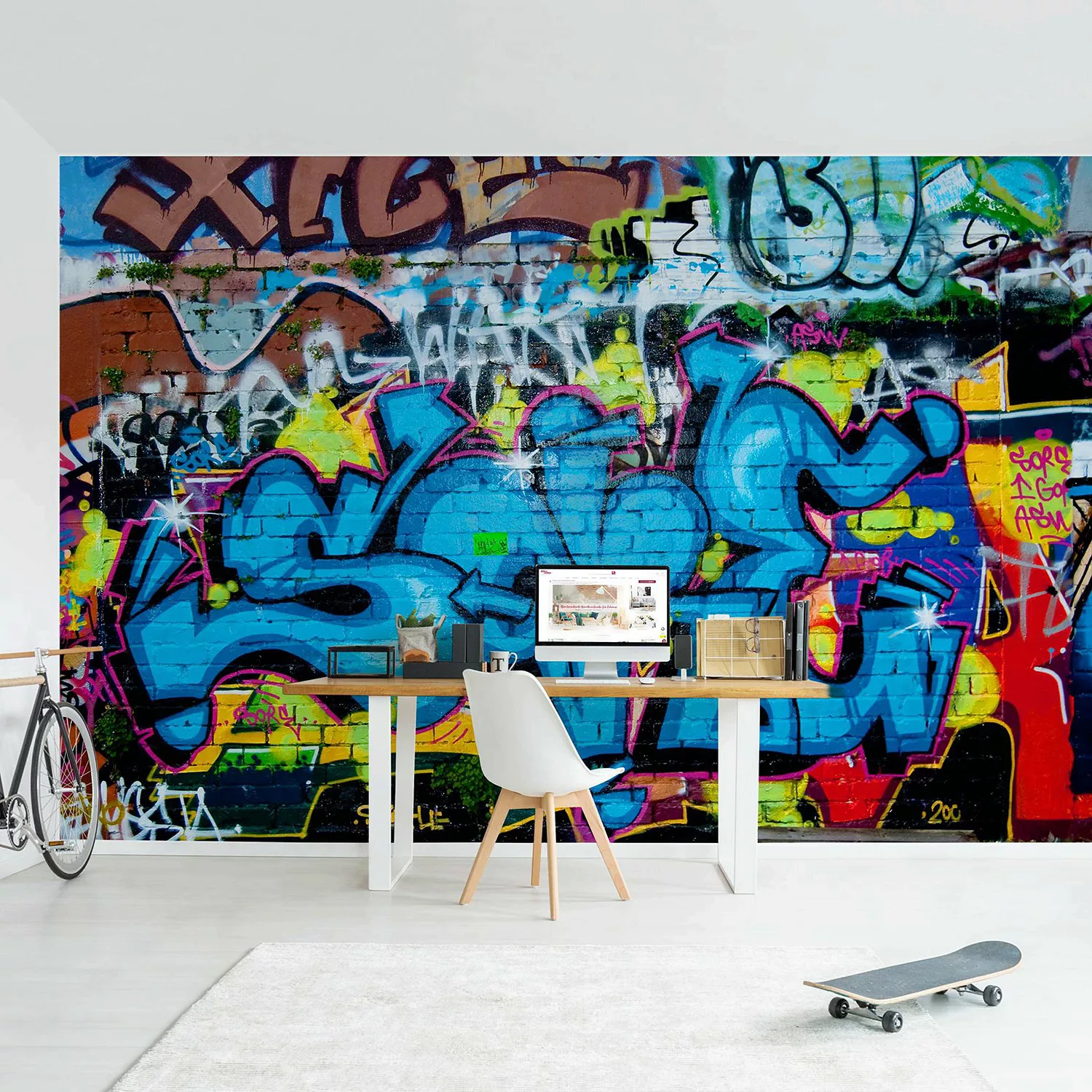 Bilderwelten Fototapete Colours of Graffiti bunt Gr. 384 x 255 günstig online kaufen
