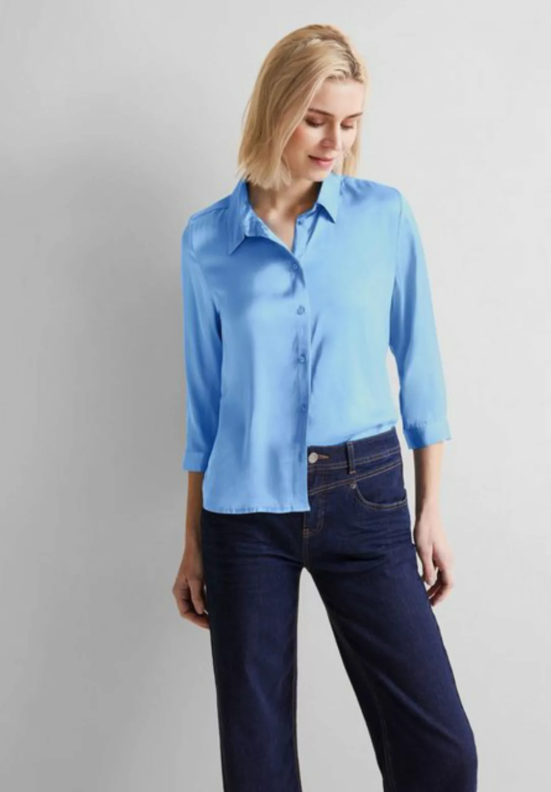 STREET ONE Klassische Bluse Viskose Hemdbluse günstig online kaufen