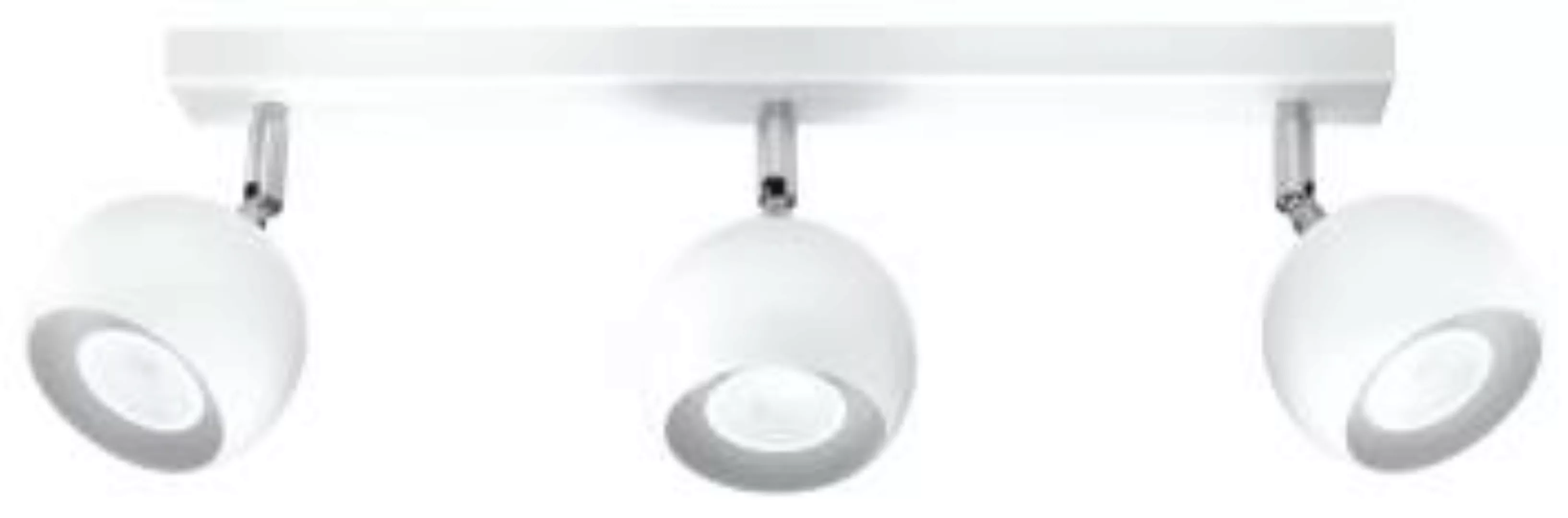 Retro Deckenstrahler Weiß 3x GU10 B:45cm Deckenlampe günstig online kaufen