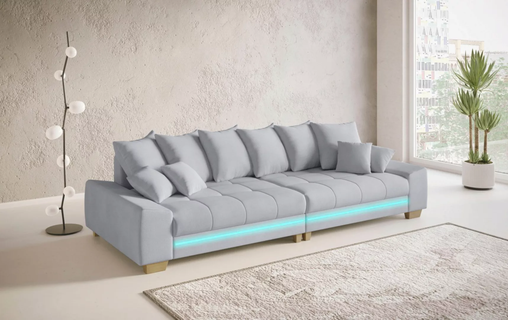 Mr. Couch Big-Sofa »Nikita II«, mit RGB-LED Beleuchtung, Kaltschaumpolsteru günstig online kaufen