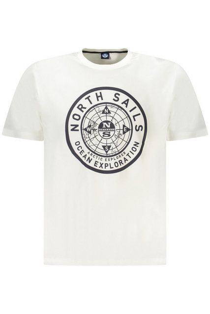 North Sails T-Shirt Weißes Herren Kurzarm-T-Shirt mit Rundhals & günstig online kaufen