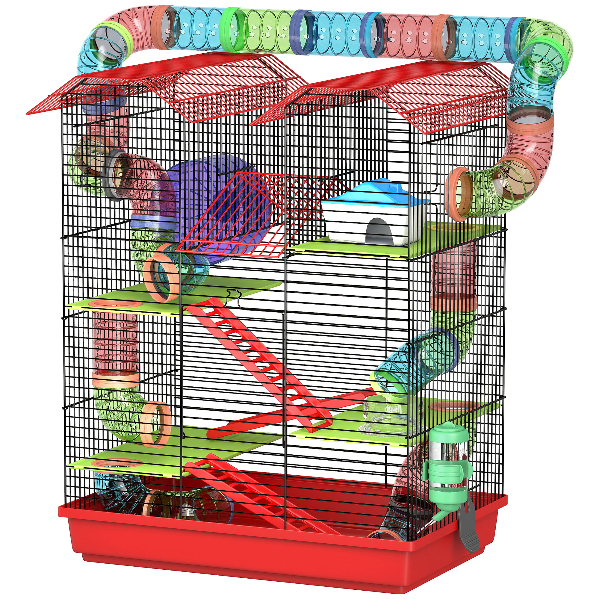 PawHut Käfig für Hamster Mäuse Kleintiere Nager mit Tunnel Futternapf Laufr günstig online kaufen