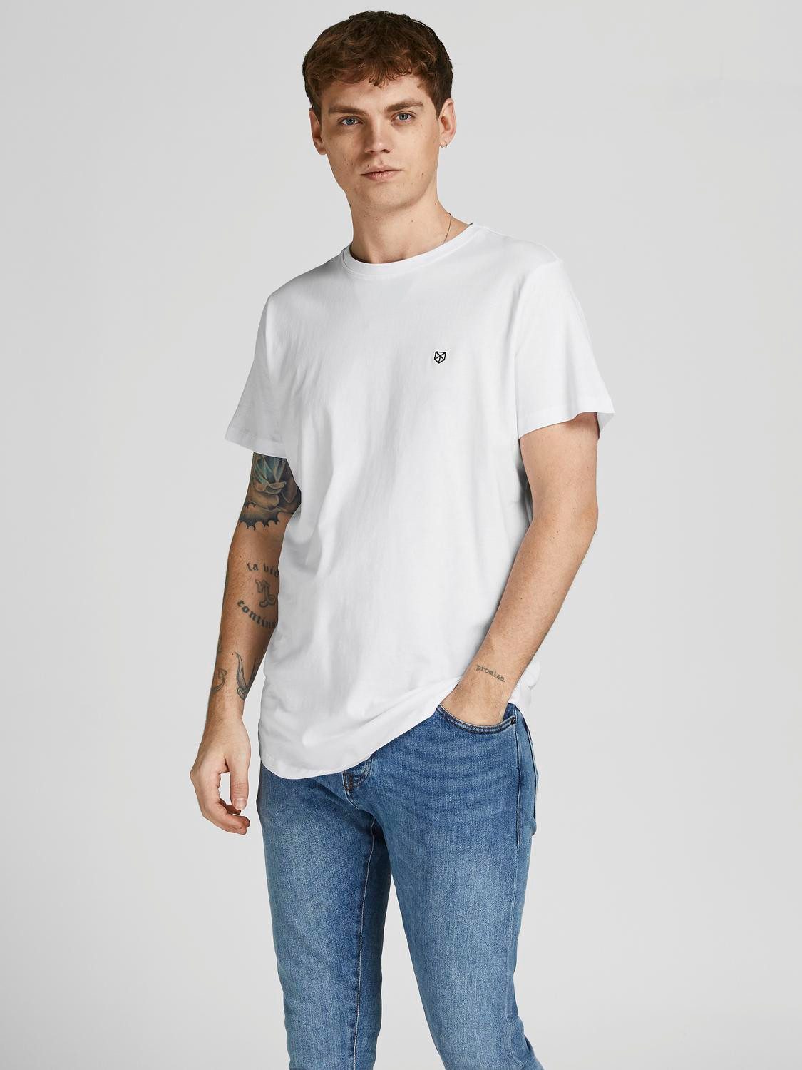Jack & Jones Herren Rundhals T-Shirt JPRBLABRODY - Regular Fit 5er Pack günstig online kaufen