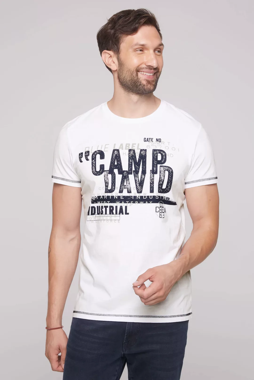 CAMP DAVID Rundhalsshirt, aus Baumwolle günstig online kaufen