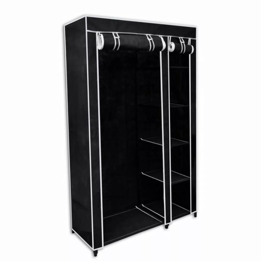 vidaXL Kleiderschrank Kleiderschrank Faltbarer Stoffschrank Schwarz 110 x 4 günstig online kaufen