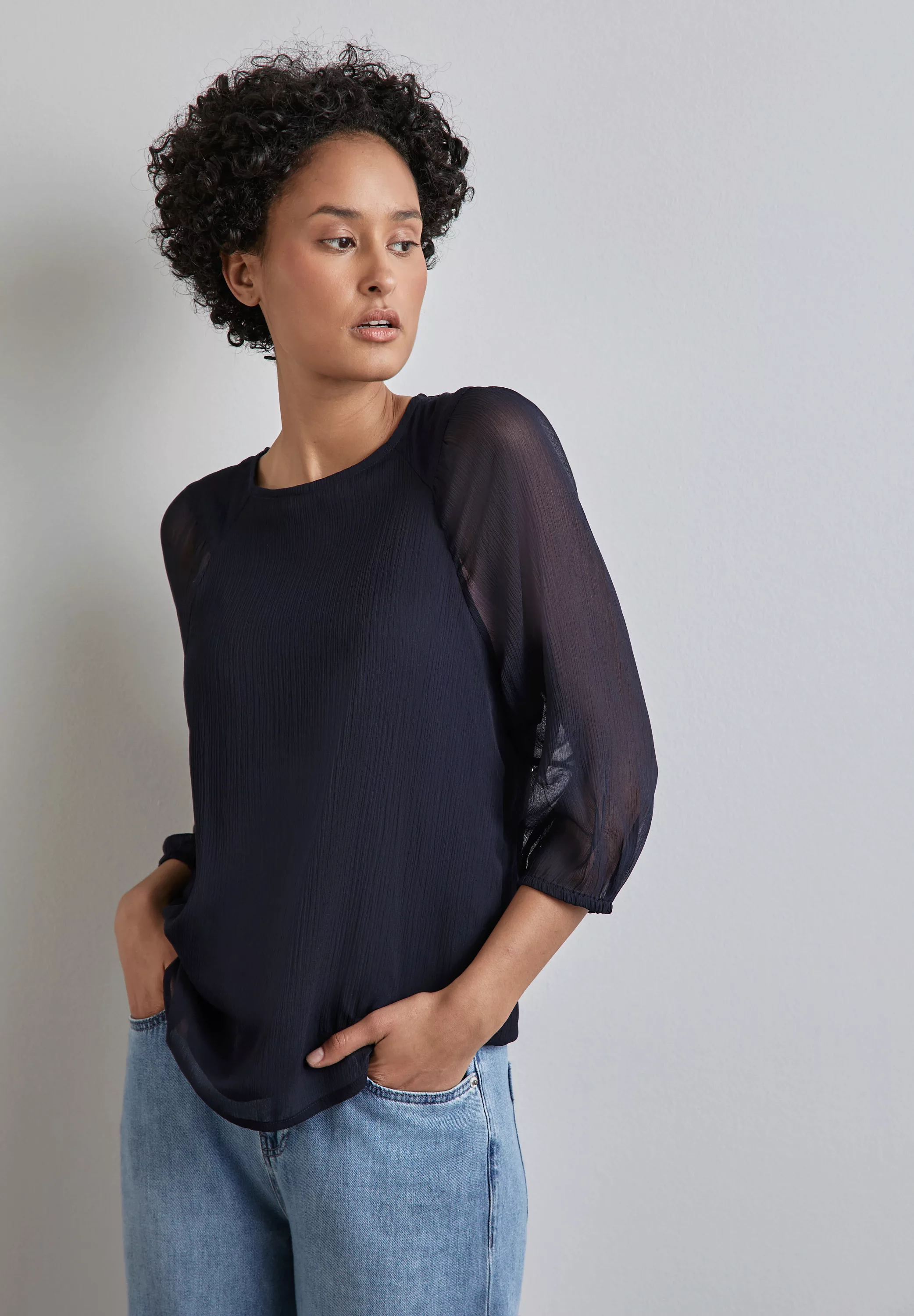 STREET ONE Chiffonbluse - feminine elegante Chiffon-Bluse günstig online kaufen