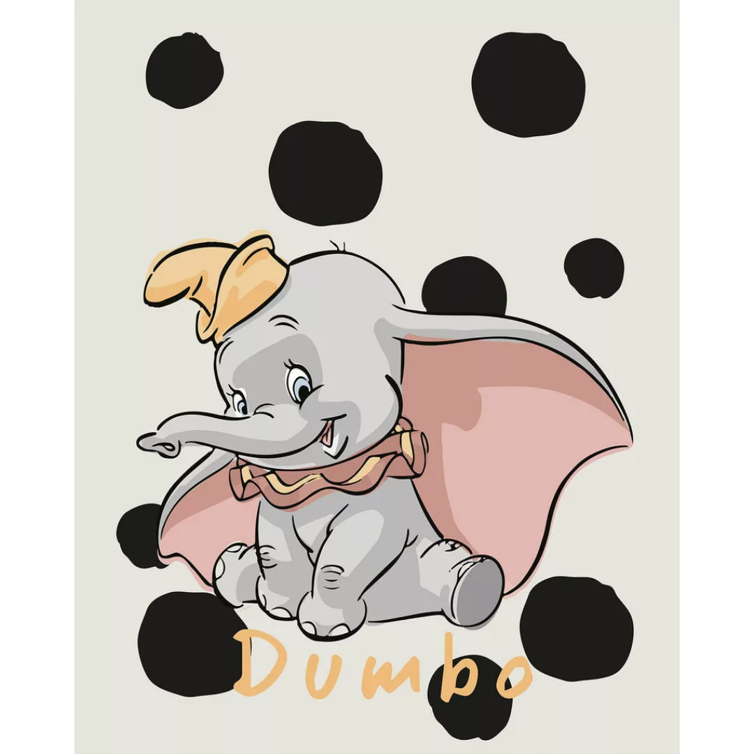 Komar Poster Dumbo Dots Disney B/L: ca. 40x50 cm günstig online kaufen