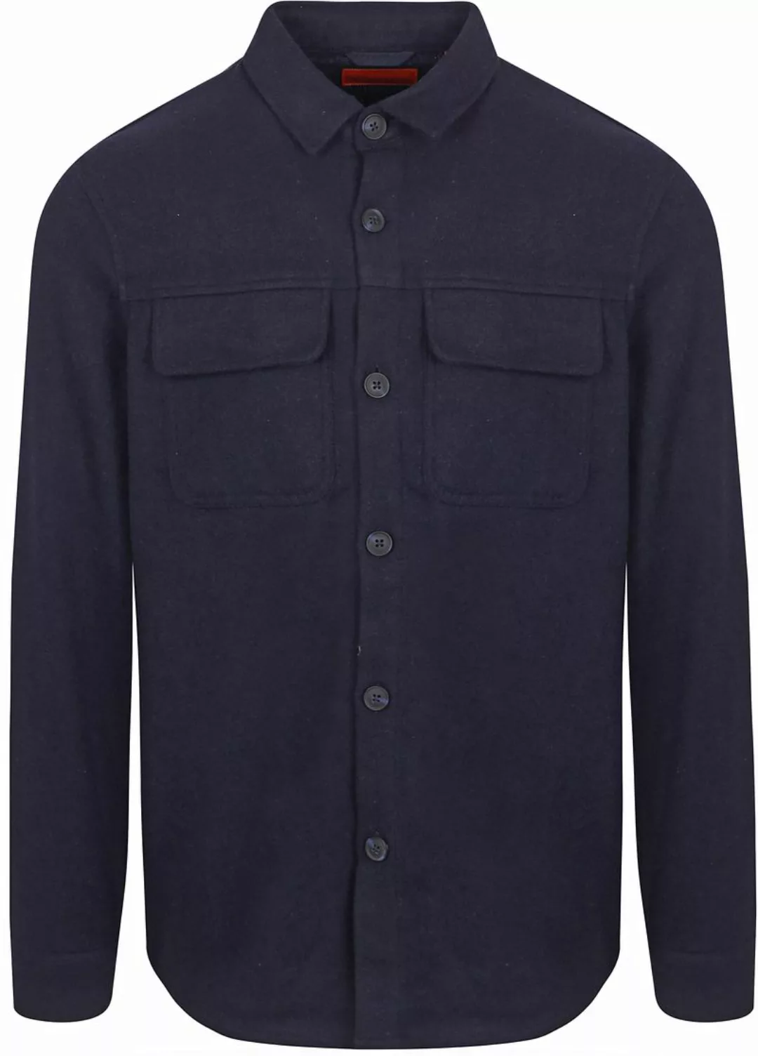 Suitable Overshirt August Wool Blend Navy - Größe L günstig online kaufen