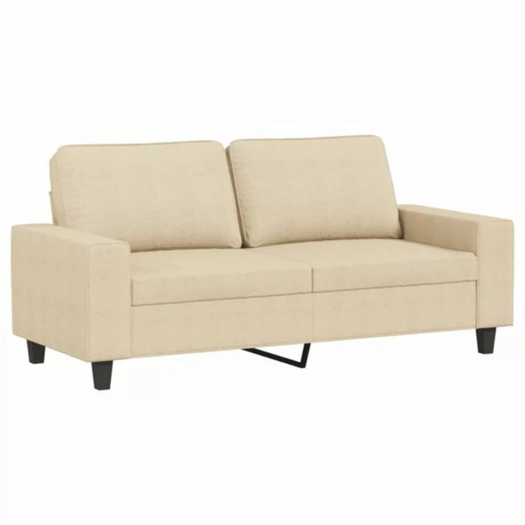 vidaXL Sofa 2-Sitzer-Sofa Creme 140 cm Stoff günstig online kaufen