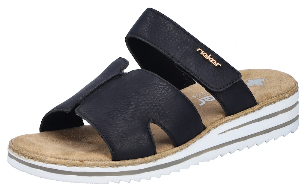 Rieker Pantolette, Sommerschuh, Keilabsatz, Hausschuh, Schlappen mit softer günstig online kaufen