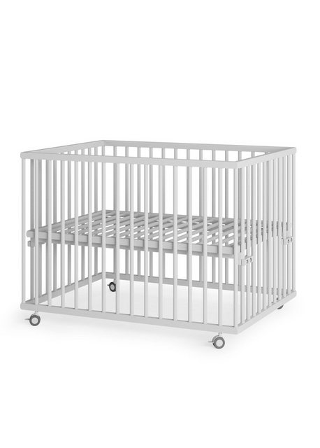 Sämann Babybett Laufgitter 75x100 cm mit Lattenrost weiß Premium Kollektion günstig online kaufen