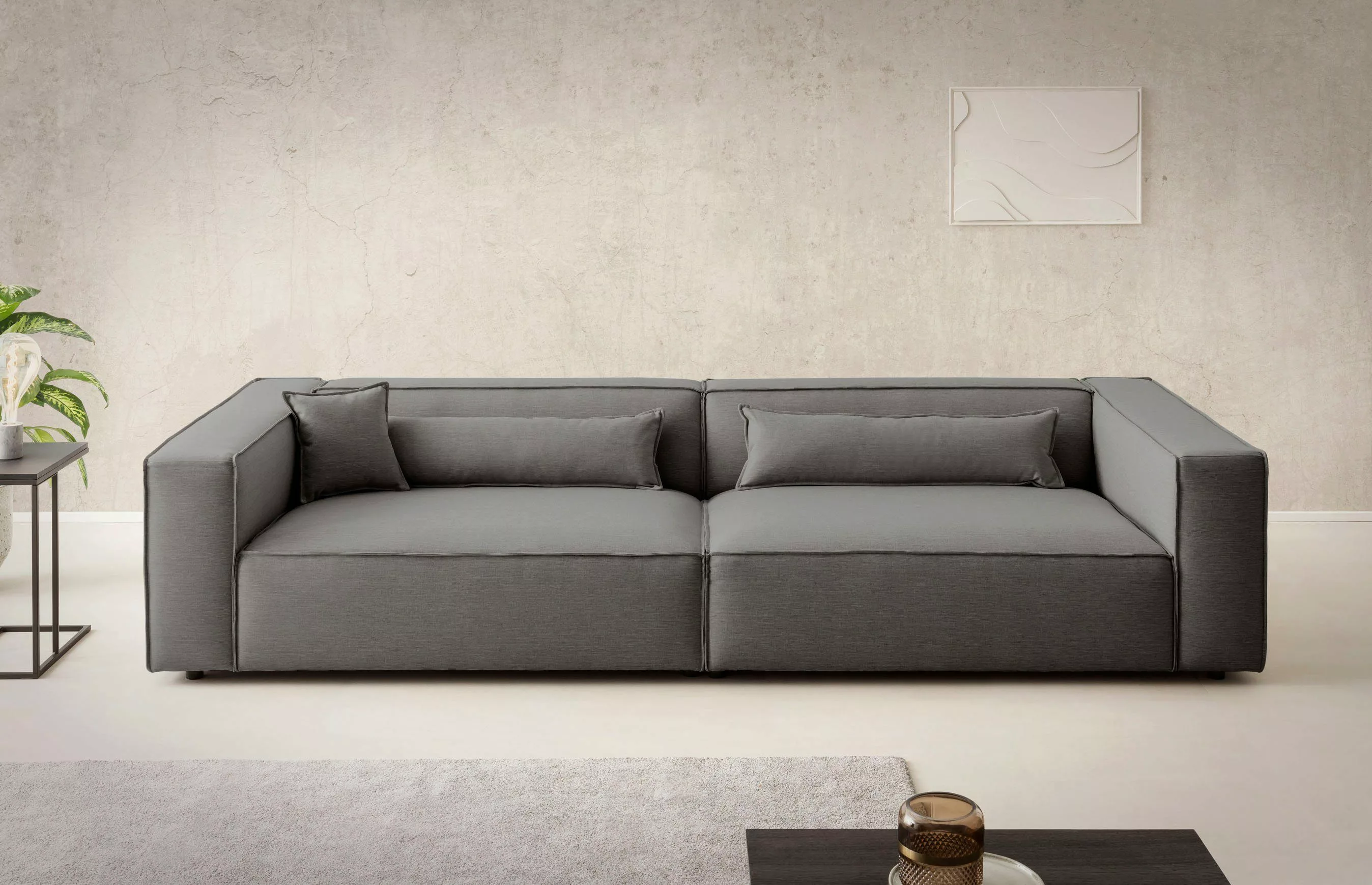 LeGer Home by Lena Gercke 3-Sitzer "PIARA, XXL Sofa mit Kedernaht, Big-Sofa günstig online kaufen