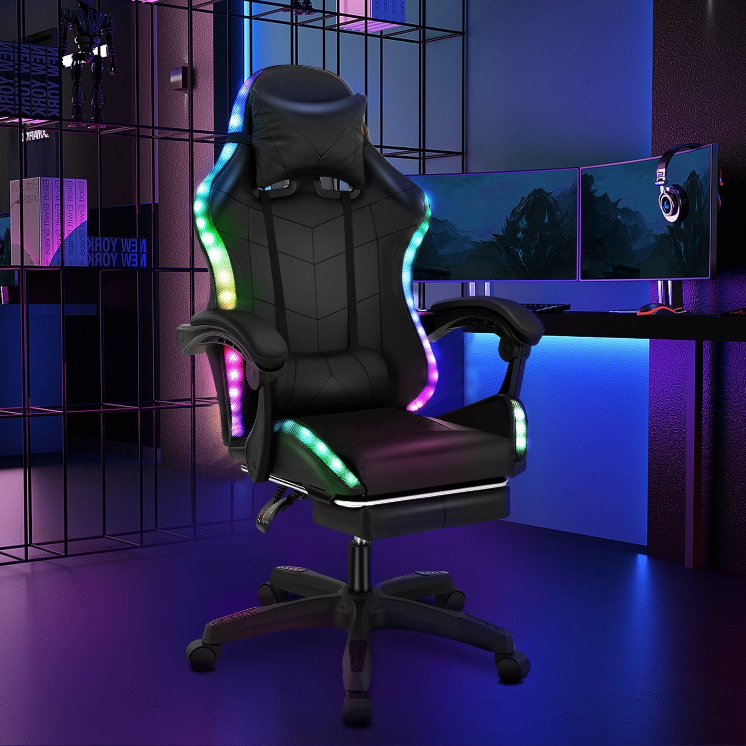 LETGOSPT Gaming Chair Gaming-Stuhl, Bürostuhl Ergonomischer günstig online kaufen