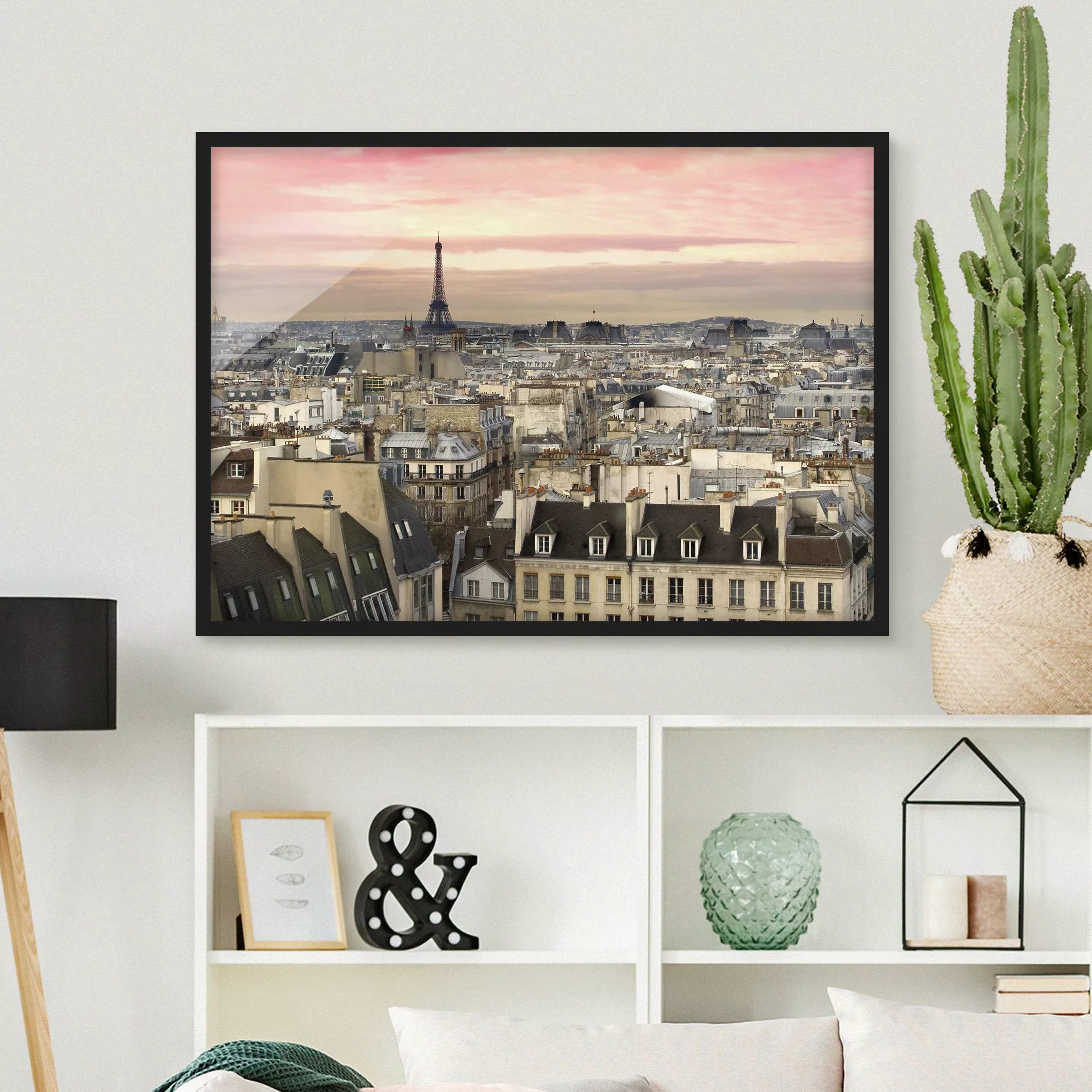 Bild mit Rahmen Architektur & Skyline - Querformat Paris hautnah günstig online kaufen