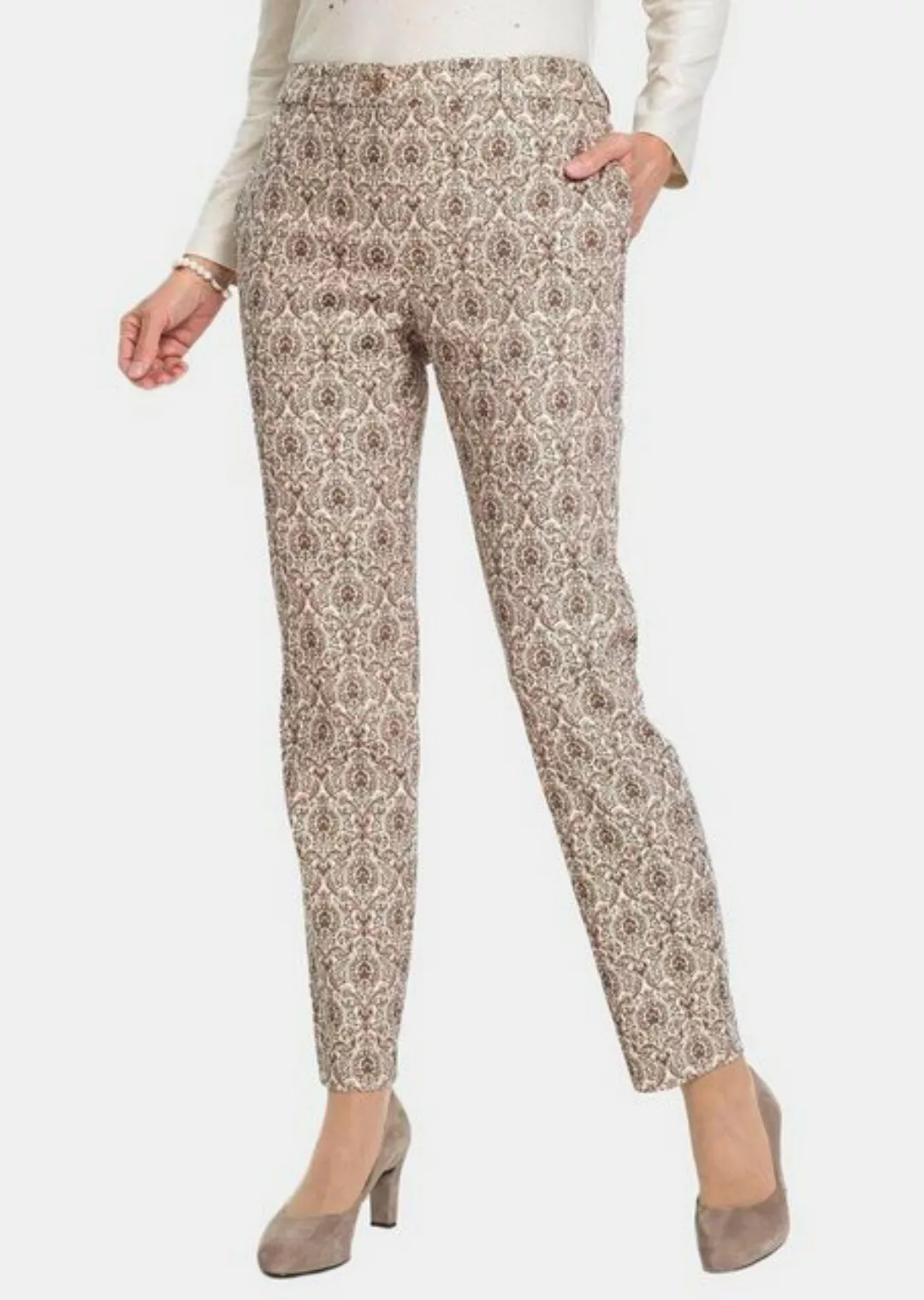 GOLDNER Stoffhose Jacquard-Stretchhose mit feinem Glanz günstig online kaufen