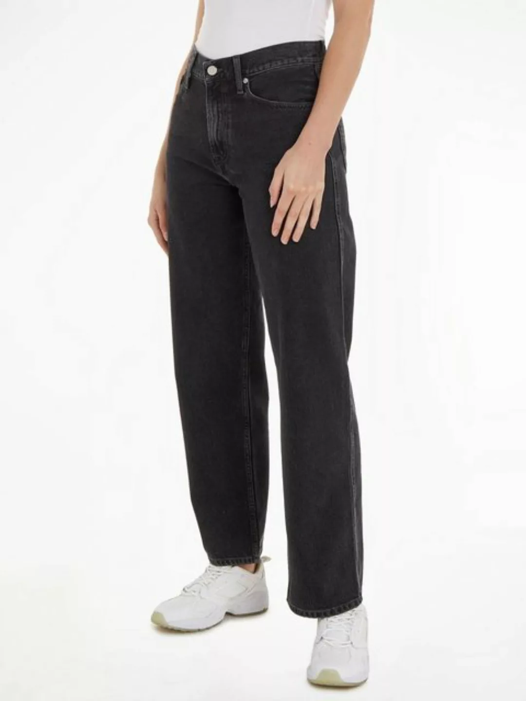 Tommy Jeans Loose-fit-Jeans BETSY MR LS CG4139 mit Markenlabel auf dem Bund günstig online kaufen