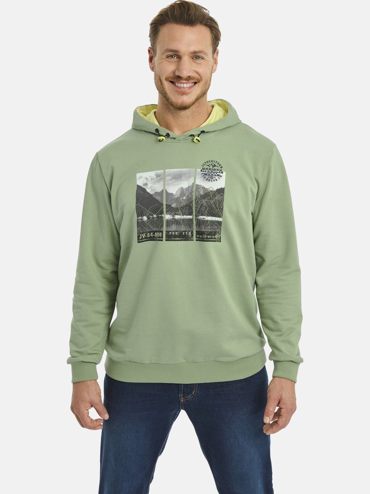 Jan Vanderstorm Kapuzensweatshirt JIRI mit verstellbarer günstig online kaufen