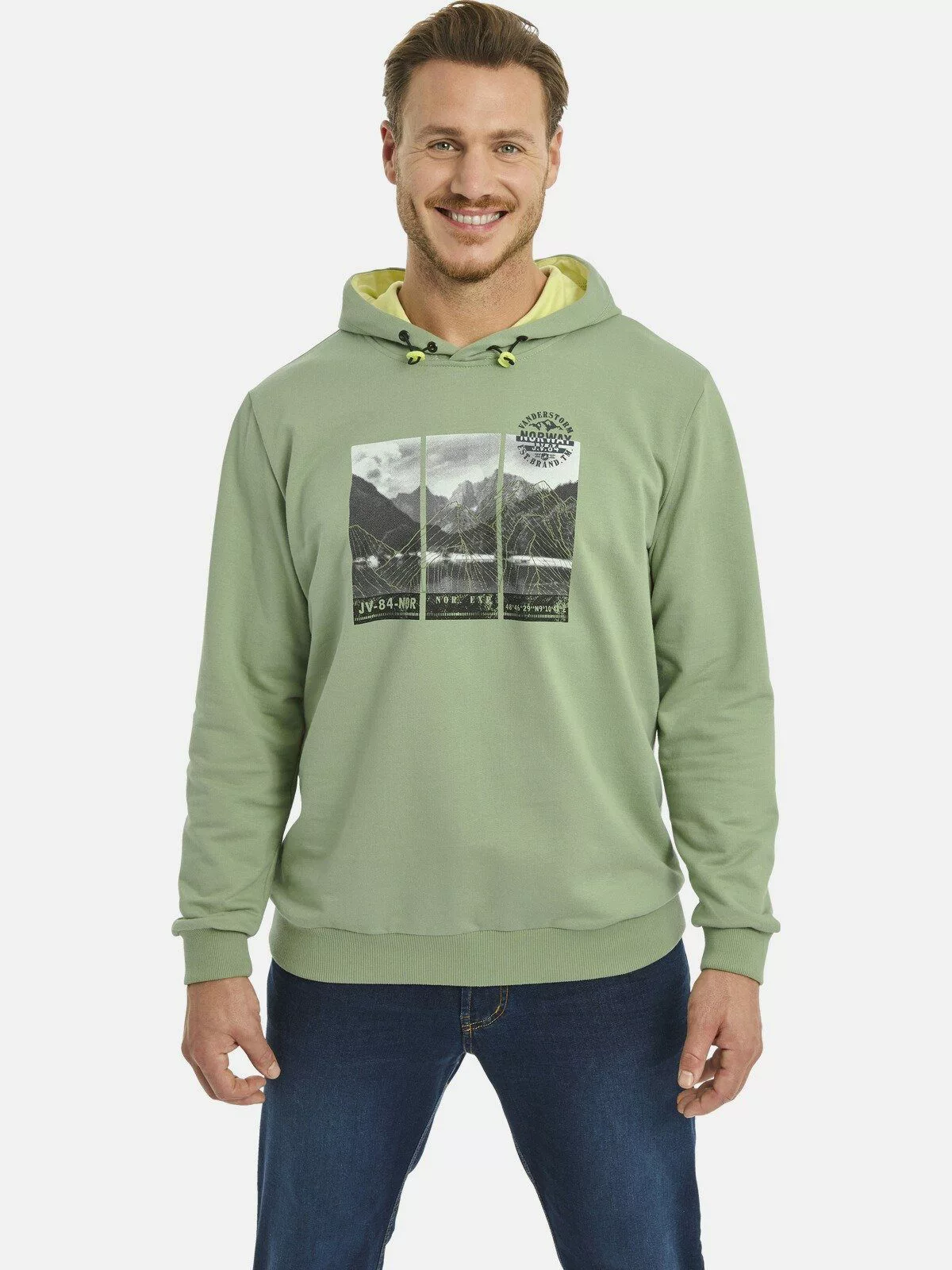 Jan Vanderstorm Kapuzensweatshirt JIRI mit verstellbarer günstig online kaufen