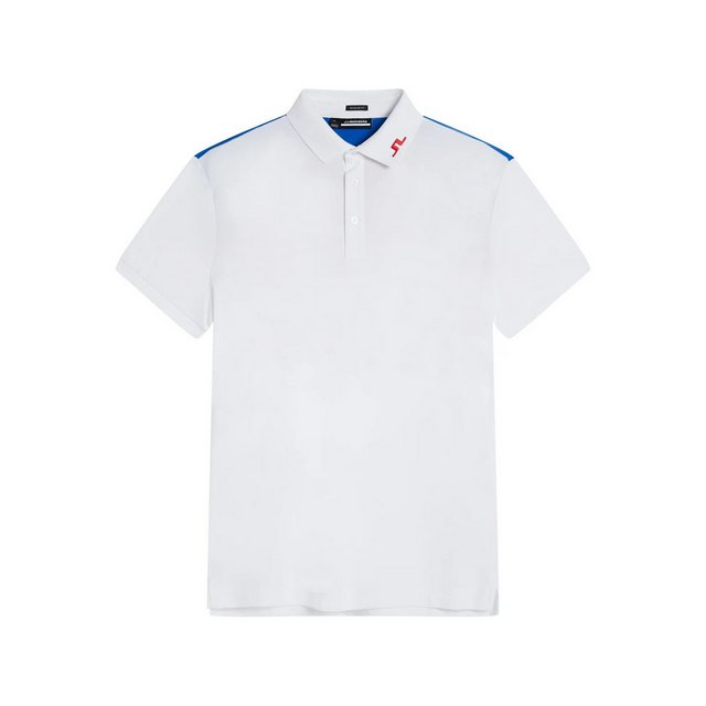 J.LINDEBERG Poloshirt J.Lindeberg Golfpolo Jeff Regular Fit Weiß / Blau / R günstig online kaufen