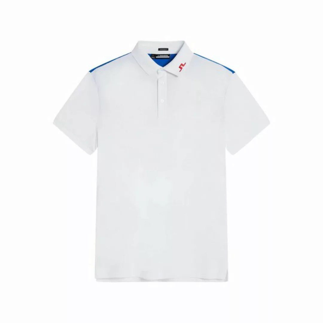 J.LINDEBERG Poloshirt J.Lindeberg Golfpolo Jeff Regular Fit Weiß / Blau / R günstig online kaufen