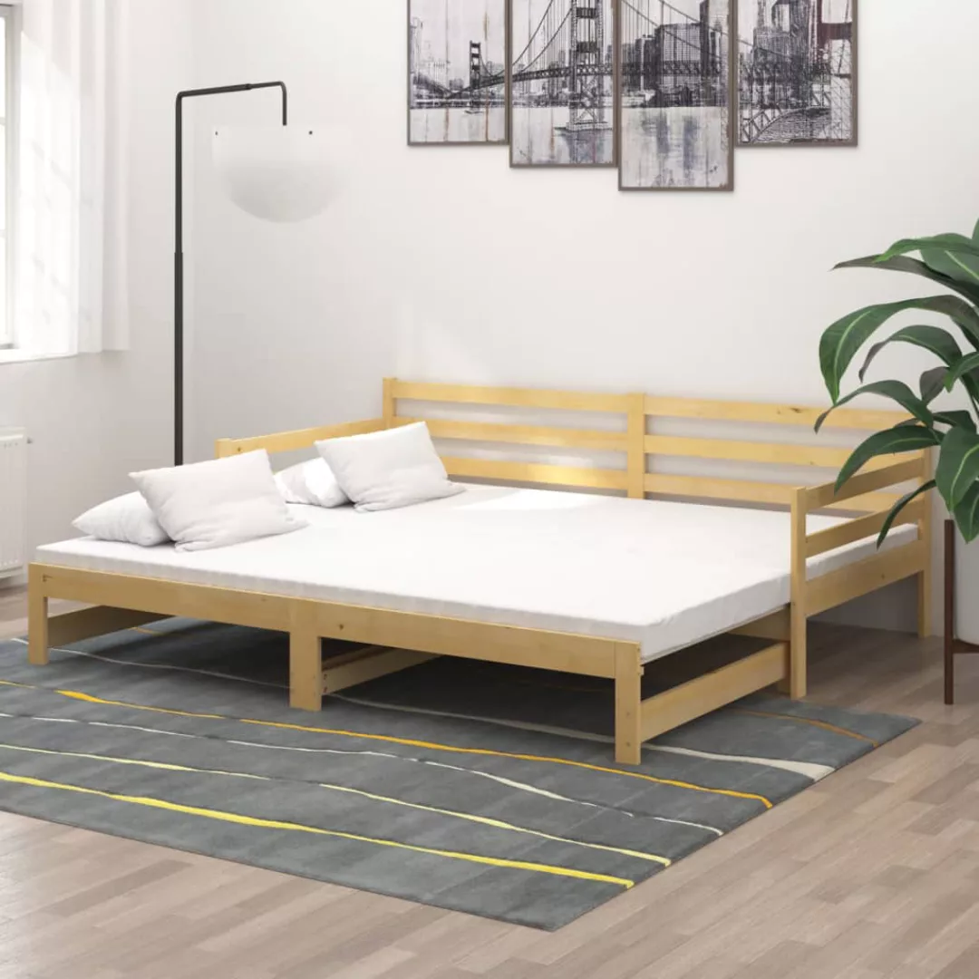 Tagesbett Ausziehbar Kiefer Massivholz 2x(90x200) Cm günstig online kaufen