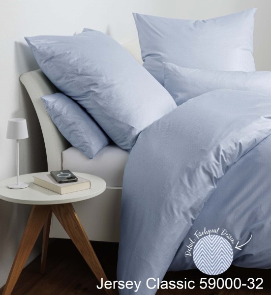 Janine Janine Interlock-Jersey Bettwäsche JERSEY CLASSIC 59000 perlblau Grö günstig online kaufen