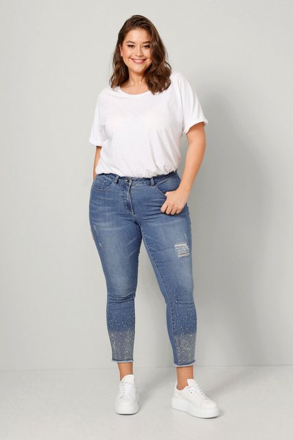 Angel of Style Regular-fit-Jeans 7/8-Jeans Slim Fit Glitzersteinchen 5-Pock günstig online kaufen