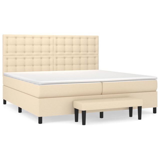 vidaXL Boxspringbett Boxspringbett mit Matratze und Fusshocker Stoff (200 x günstig online kaufen