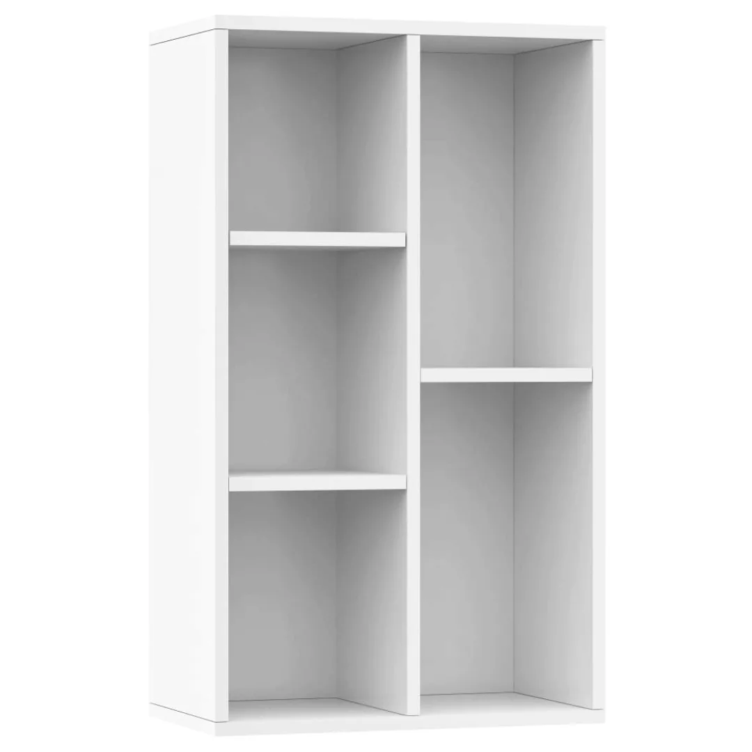 Bücherregal/sideboard Hochglanz-weiß 50x25x80 Cm Spanplatte günstig online kaufen